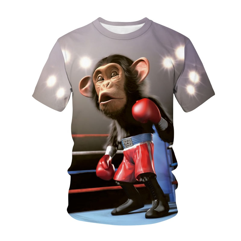 Newest Funny T-Shirts Monkey Gorilla 3D Print Streetwear Men Women Animal Fashion T Shirt Hip Hop Tshirt Tops Kids Boys Clothing