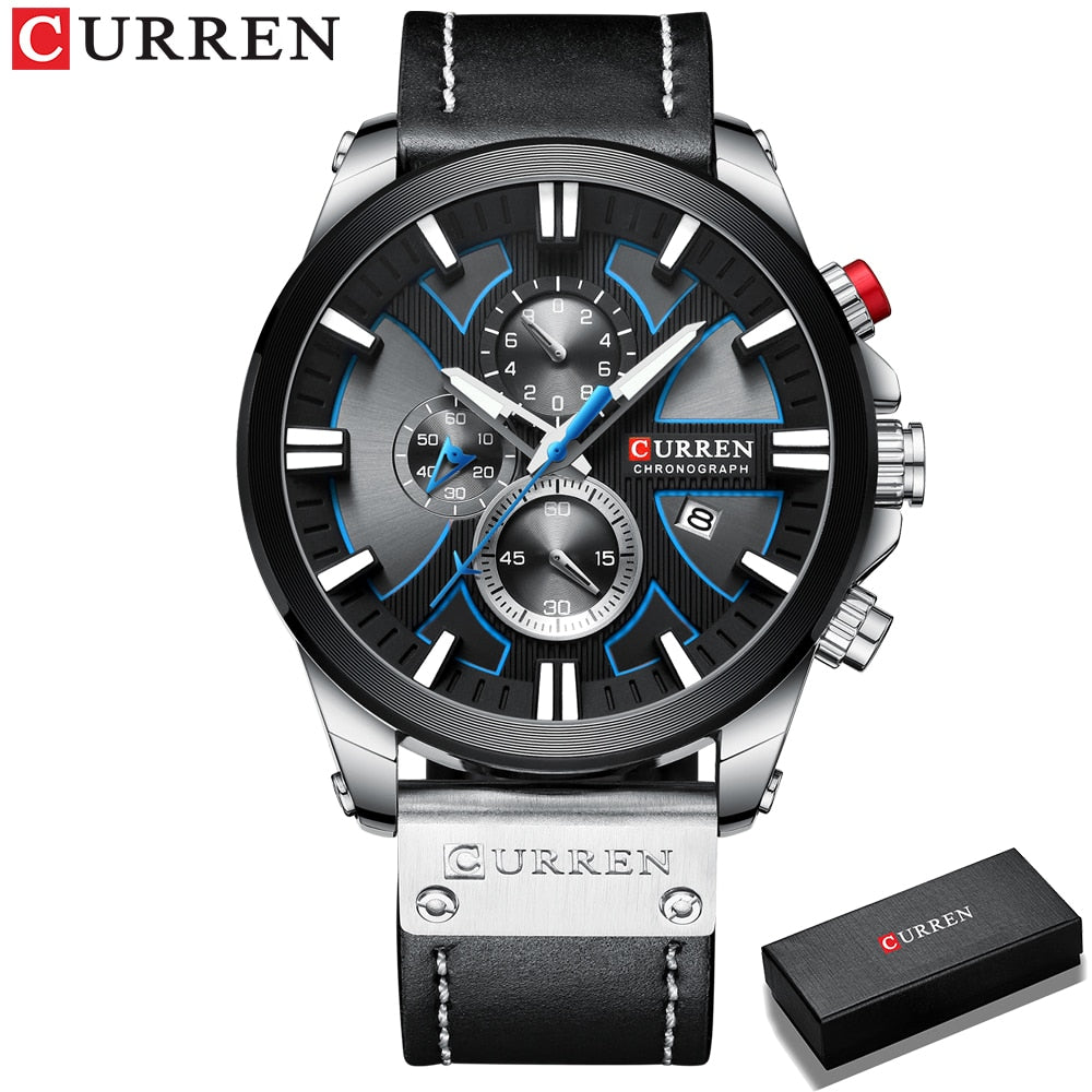 New CURREN Men Watches Fashion Quartz Wrist Watches Men&#39;s Military Waterproof Sports Watch Male Date Clock Relogio Masculino