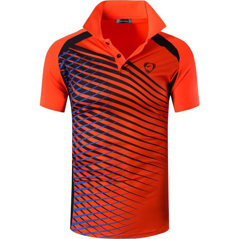 jeansian Men&#39;s Sport Tee Polo Shirts Poloshirts Casual Wear Golf Tennis Badminton Dry Fit Short Sleeve LSL224