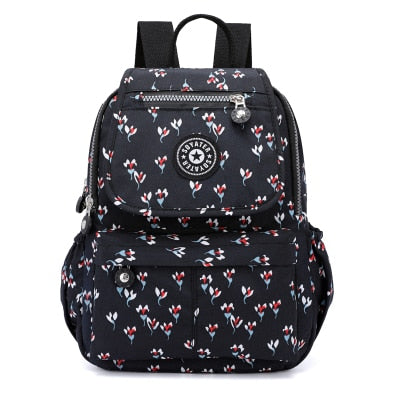 2018 New Nylon Waterproof Backpacks For Women Casual Cute School Bag For Teenagers Flower Rucksack Femininas Mochilas Mujer