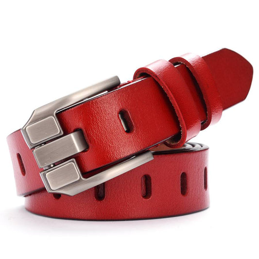 Women Leather Belt Luxury Brand Hollow out Belt Jeans For Women Belts