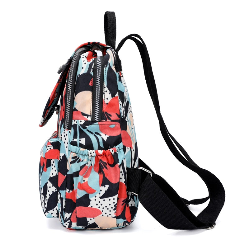 2018 New Nylon Waterproof Backpacks For Women Casual Cute School Bag For Teenagers Flower Rucksack Femininas Mochilas Mujer