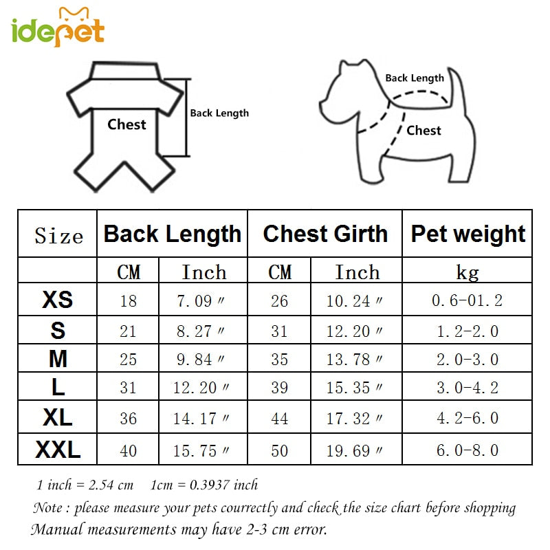 New Pet Dog Clothes Pajamas Fleece Jumpsuit Winter Warm Dog Clothing Four Legs Pet Clothing Outfit For Small Dog Costume Apparel