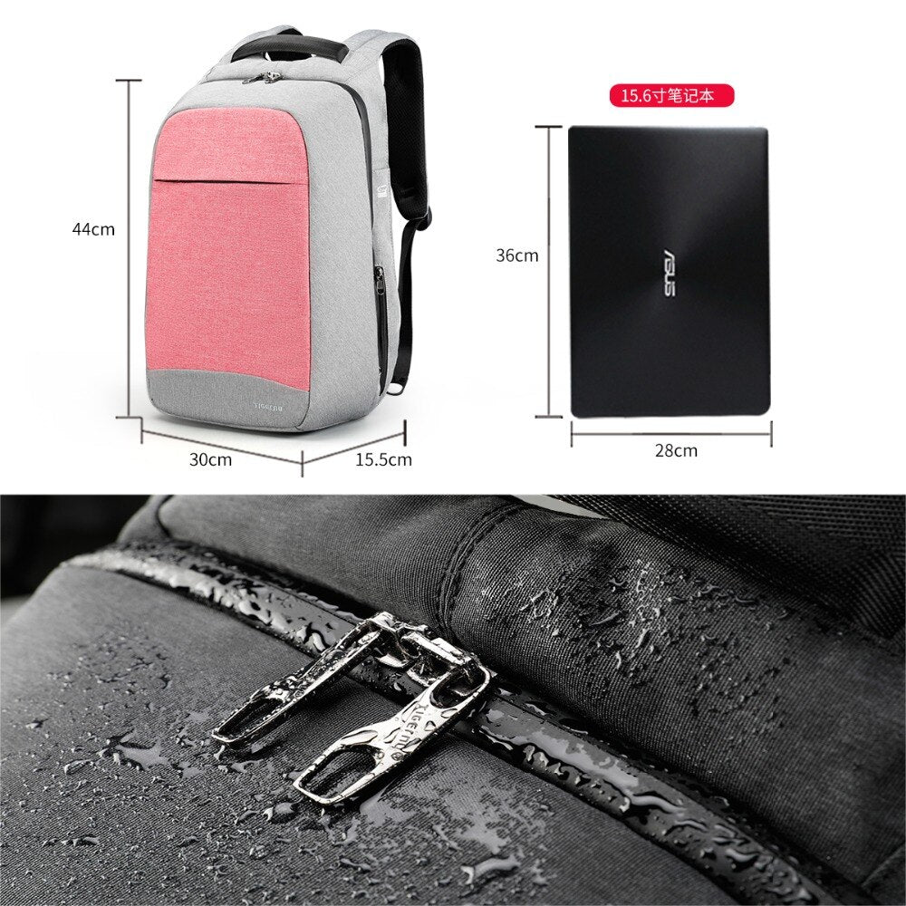 Multi Fashion Female Feminina Mochila Pink 15.6&quot; Laptop Anti theft Backpacks Travel Women School Backpack for Girls Business Bag