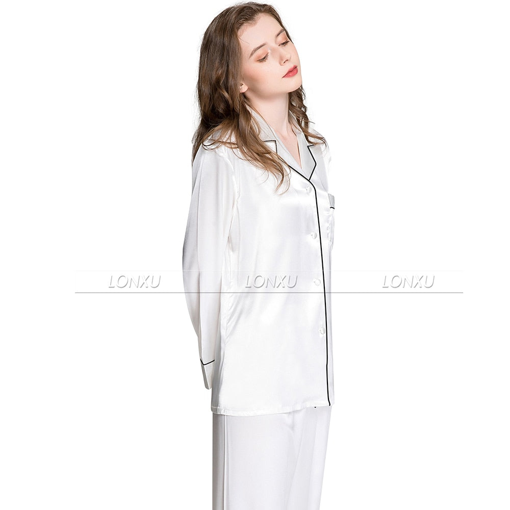 Womens Silk Satin Pajamas  Pyjamas  Set  Sleepwear Loungewear U.S.S6,M8,M10,L12,L14,L16,L18,L20  S ~3XL Plus Size