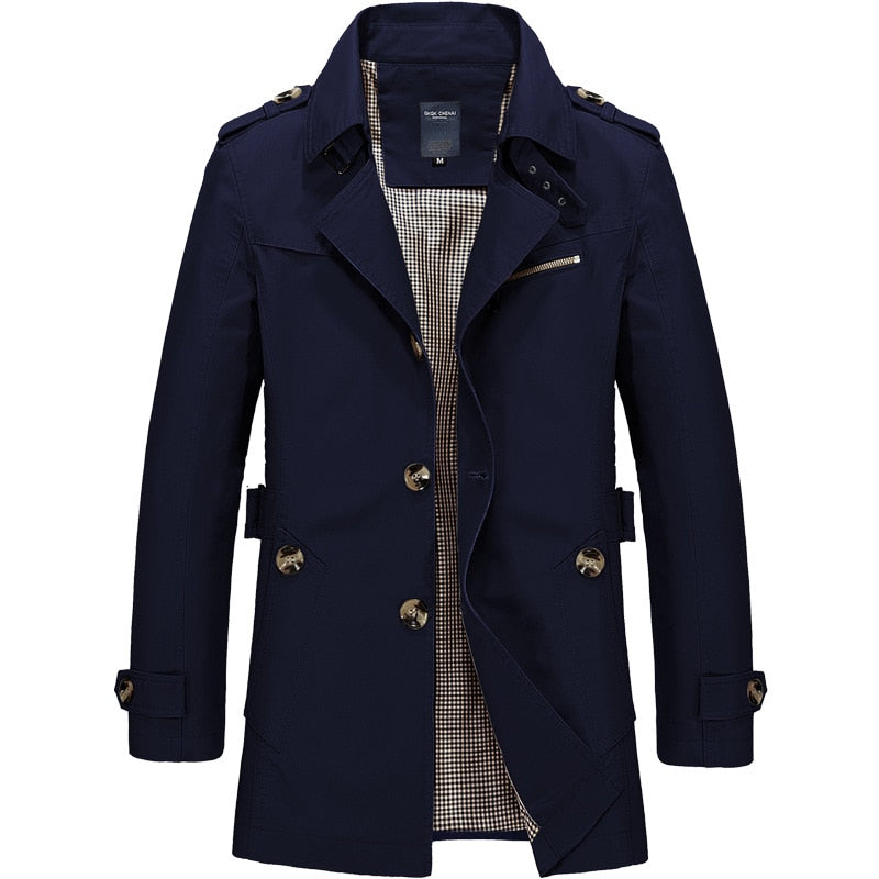 BOLUBAO New Men Fashion Jacket Coat Spring Brand Men&#39;s Casual Fit Wild Overcoat Jacket Solid Color Trench Coat Male