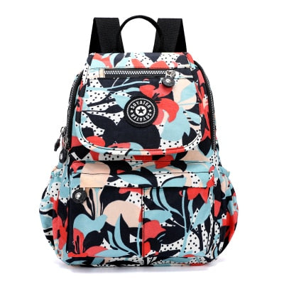 2018 New Nylon Waterproof Backpacks For Women Casual Cute School Bag For Teenagers Flower Rucksack Femininas Mochilas Mujer