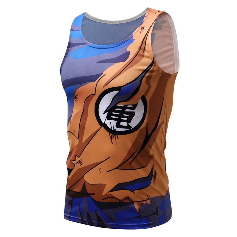 Men T Shirt Homme Compression Costume Vegeta Tshirt Son Goku T-shirts Fitness Leggings Shorts Sportwear