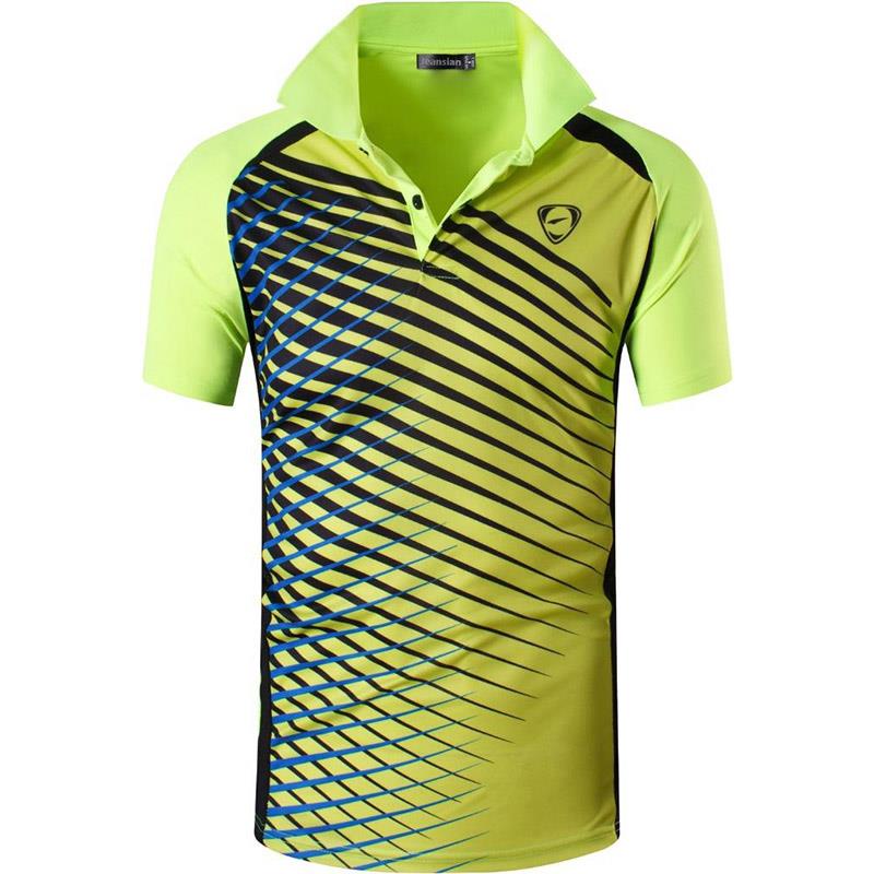 jeansian Men&#39;s Sport Tee Polo Shirts Poloshirts Casual Wear Golf Tennis Badminton Dry Fit Short Sleeve LSL224