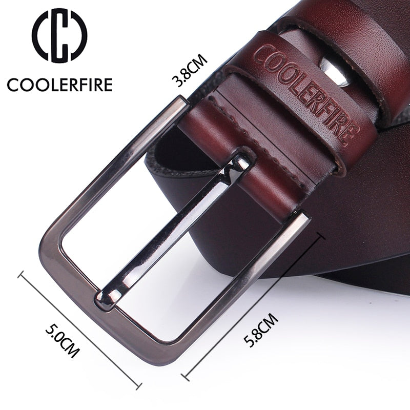 High quality genuine leather belt luxury designer belts men  Belts for men  Cowskin Fashion vintage pin buckle for jeans