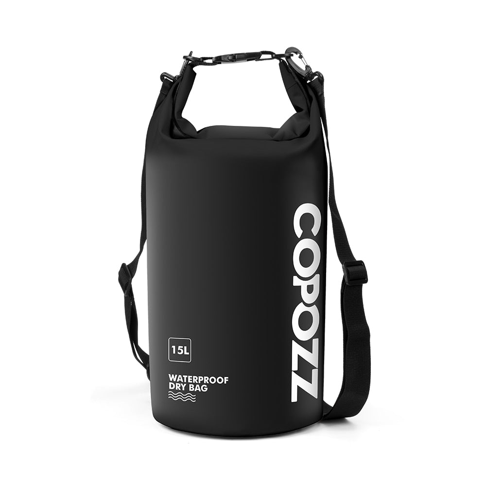 COPOZZ Swimming Bags Waterproof Bag Dry Bag PVC 15L Outdoor Sport Roll Top for Gym Travel Adjustable Personalized Storage Bags