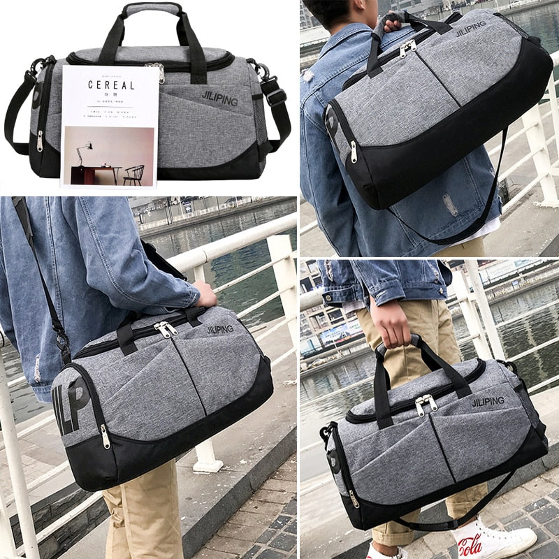 Hot Waterproof Men&#39;s Sports Gym Bag Women Travel Handbag Large Outdoor Tote Luggage Yoga For Fitness Shoulder Duffle Bags