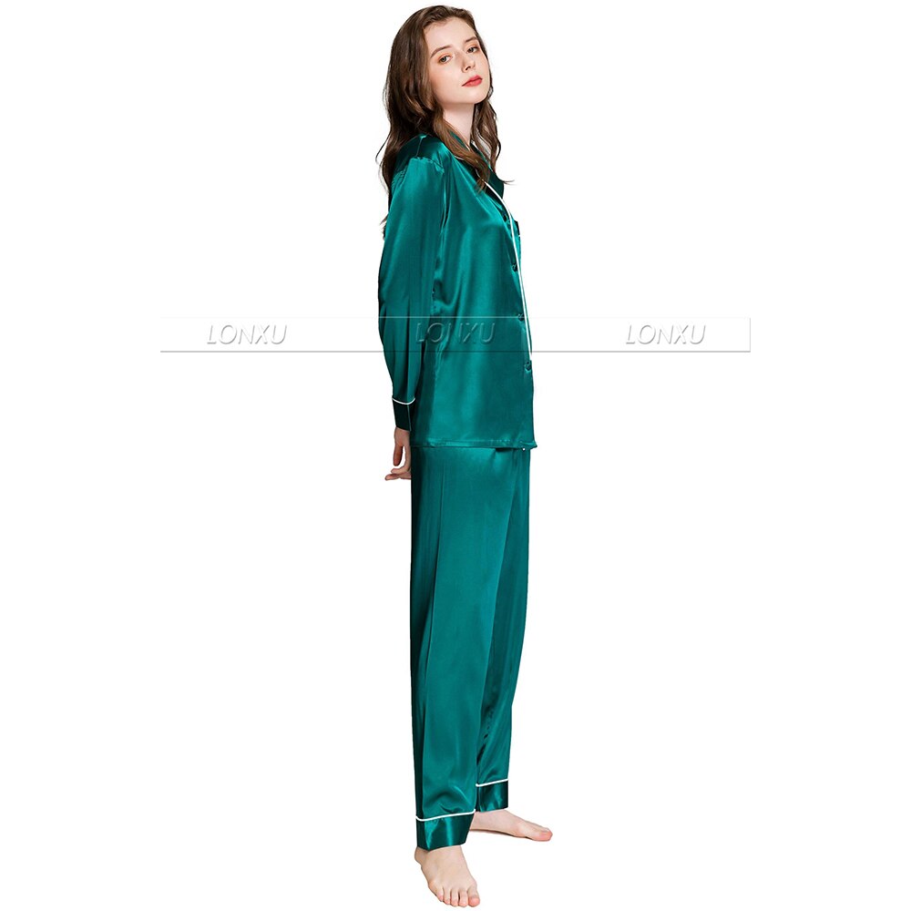 Womens Silk Satin Pajamas  Pyjamas  Set  Sleepwear Loungewear U.S.S6,M8,M10,L12,L14,L16,L18,L20  S ~3XL Plus Size