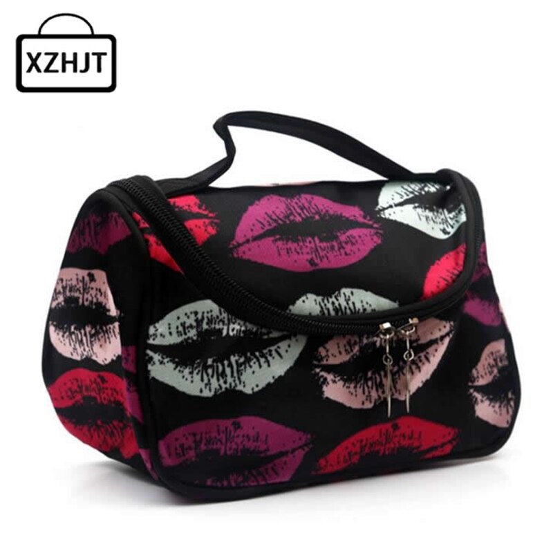 XZHJT Fashion Women Lips Cosmetic Bag Large Travel Lady Makeup Bag Toiletry Bag Organizer Makeup Cases Trousse Maquillage