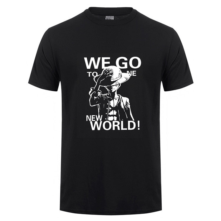 One Piece Luffy T Shirt Mens Casual Short Sleeve Cotton Tshirts Summer T Shirt