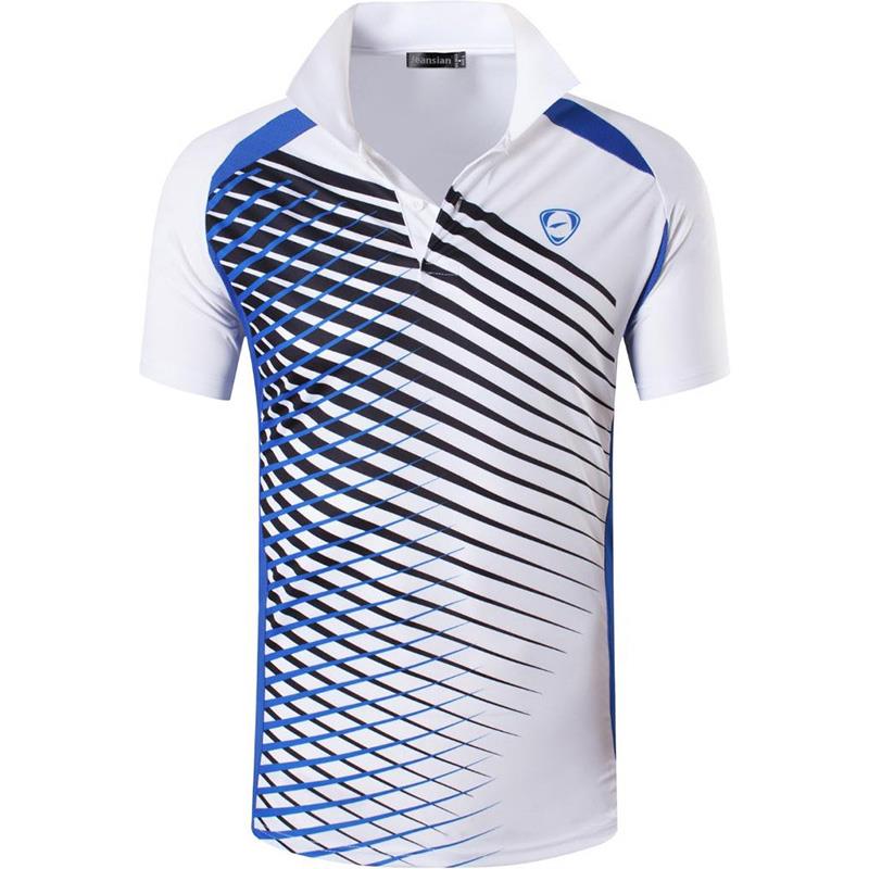 jeansian Men&#39;s Sport Tee Polo Shirts Poloshirts Casual Wear Golf Tennis Badminton Dry Fit Short Sleeve LSL224