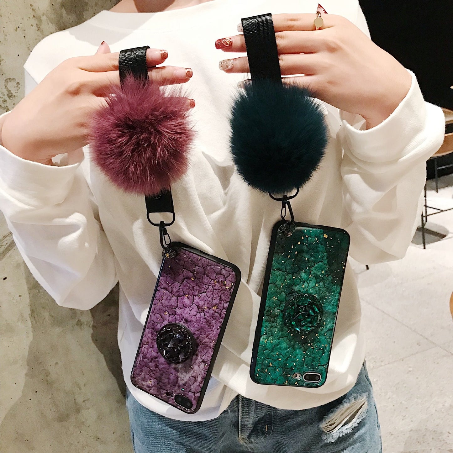 Luxury Diamond Marble Glitter Phone Cases for iPhone X XR XS MAX 7 8 6s Plus holder Ring Silicon Cover For iPhone XR XS