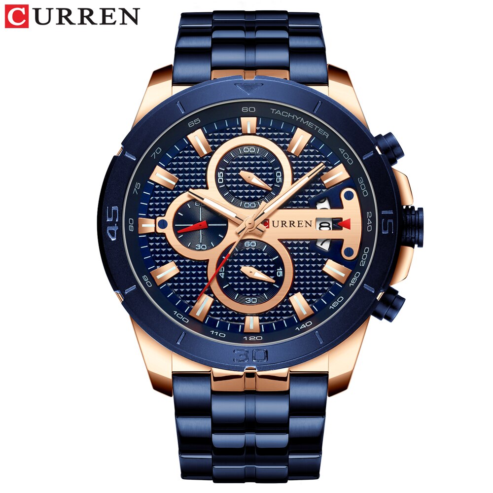 2019 Top Brand CURREN Fashion Men Watches Military Waterproof Quartz Wristwatch Male Sport Chronograph Relogio Masculino