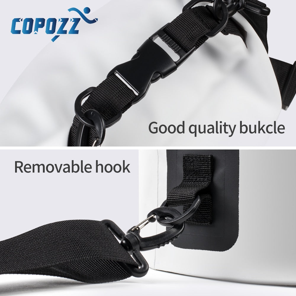 COPOZZ Swimming Bags Waterproof Bag Dry Bag PVC 15L Outdoor Sport Roll Top for Gym Travel Adjustable Personalized Storage Bags