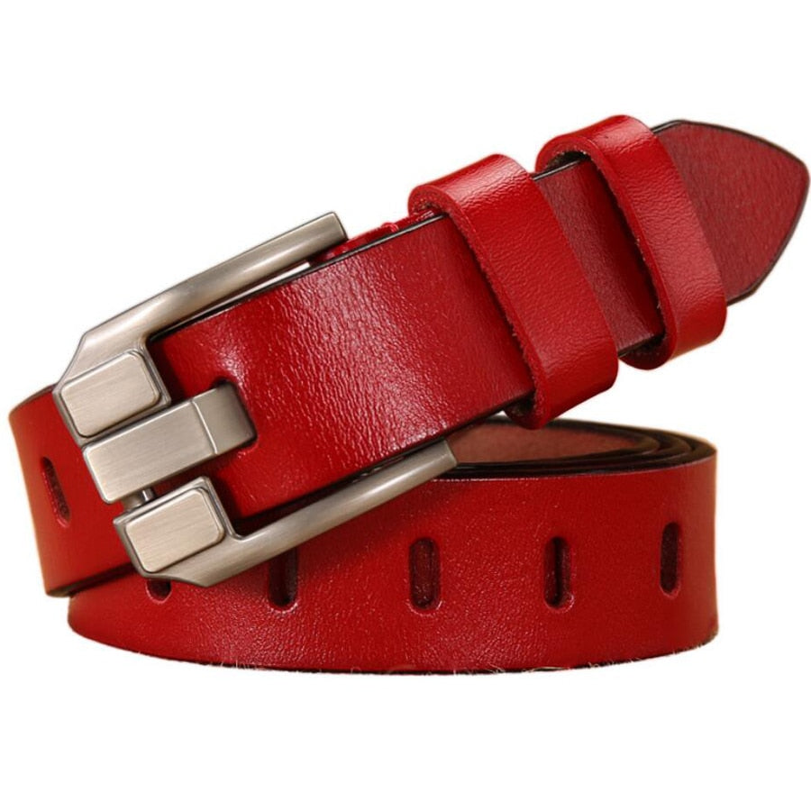 Women Leather Belt Luxury Brand Hollow out Belt Jeans For Women Belts