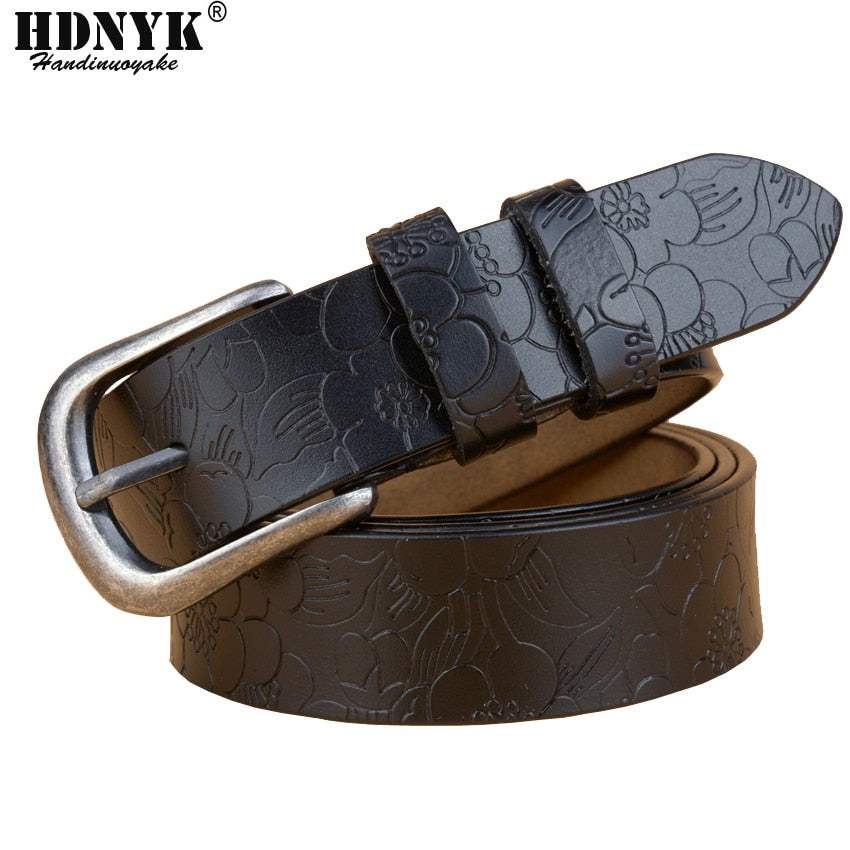 Hot New Vintage Belt Woman Genuine Leather Cow skin strap Fashion pin Buckle Belts For Women Top Quality jeans girdle