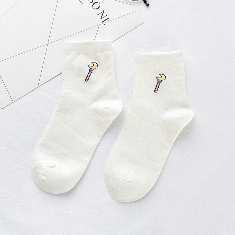 Women Solid Lovely Patterned Harajuku Socks Cotton Casual Cute Animal New Year Gift Socks For Female Sweat Absorption Breathable