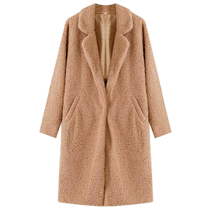 2022 Autumn Long Winter Coat Woman Faux Fur Coat Women Warm Ladies Fur Teddy Jacket Female Plush Teddy Coat  Outwear