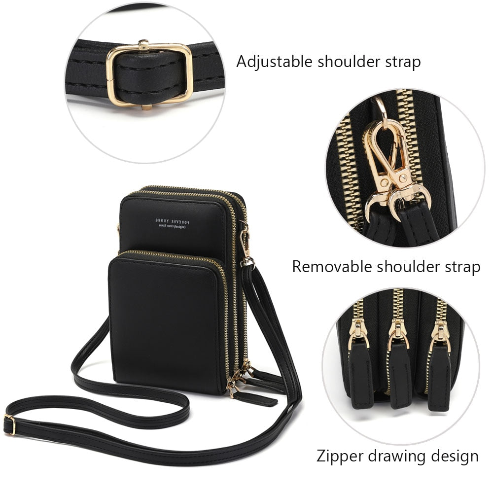 Crossbody Cellphone Purse Women Touch Screen Bag RFID Blocking Wallet Handbag Shoulder Strap