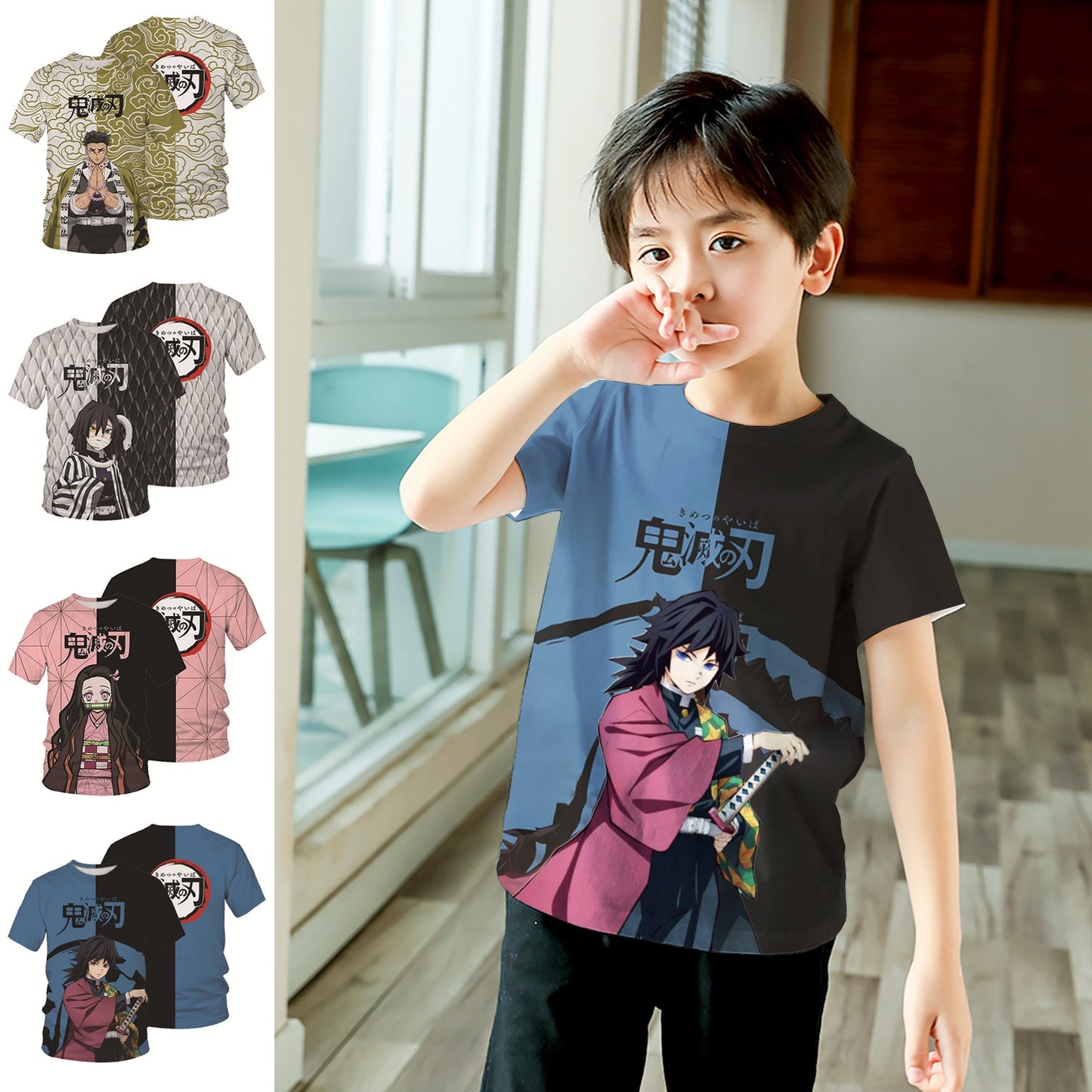 3D T-shirt Anime Demon Slayer Children's Clothing Short Sleeve Tshirts Sweatshirt Cartoon Kids T Shirts