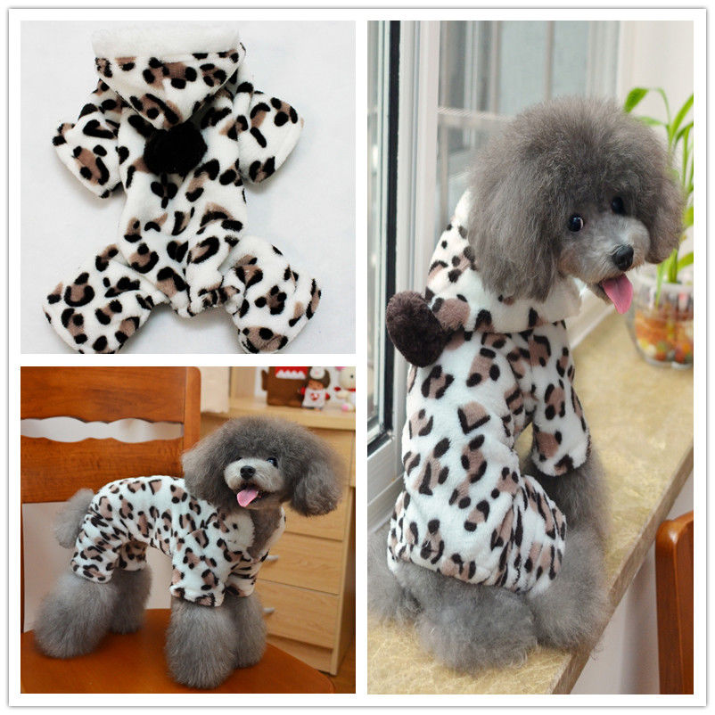 New Pet Dog Clothes Pajamas Fleece Jumpsuit Winter Warm Dog Clothing Four Legs Pet Clothing Outfit For Small Dog Costume Apparel