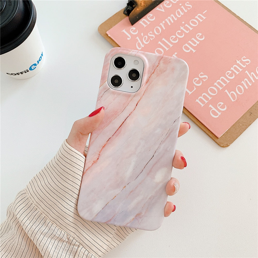 Geometric Marble Phone Cases For Samsung Note 20 Ultra A51 A52 A72 A71 A41 Soft Silicone Back Cover For IPhone 12 Pro Max