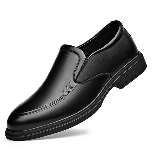 2022 Spring Men&#39;s Quality Genuine Leather Office Shoes Size 38-44 New Slip on Soft Business Classic Dress Real Leather Shoes