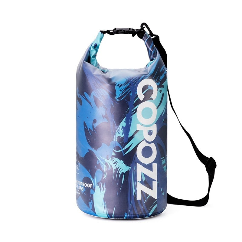 COPOZZ Swimming Bags Waterproof Bag Dry Bag PVC 15L Outdoor Sport Roll Top for Gym Travel Adjustable Personalized Storage Bags