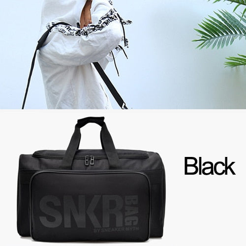 Large Multiple Compartment Sport Training Gym Bags Men Sneaker Gym Bag Shoes Packing Cube Organizer Waterproof Shoulder Bag SNKR