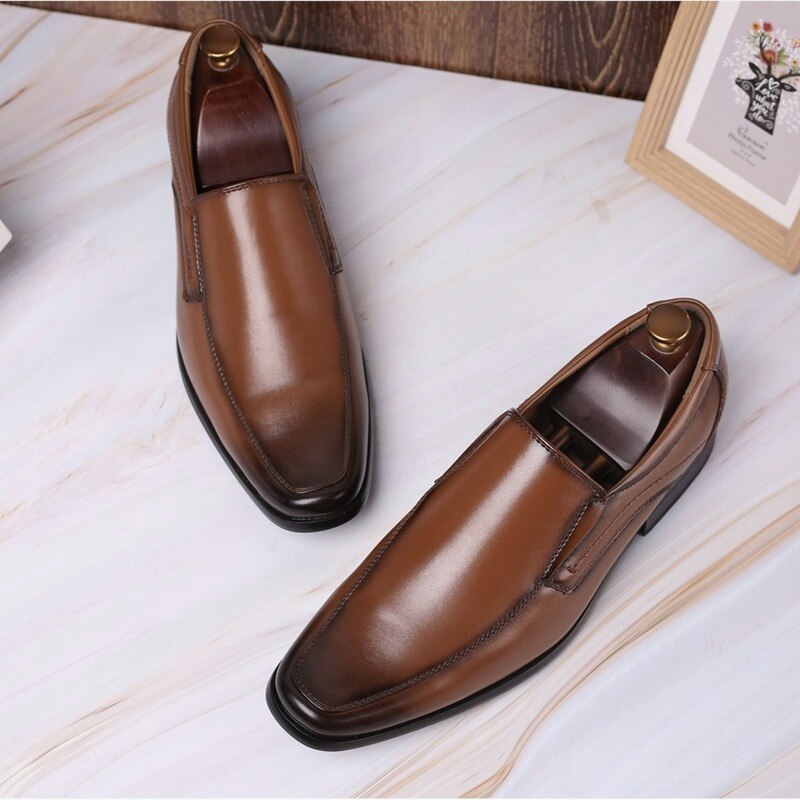 Classic Business Men&#39;s Dress Shoes Fashion Elegant Formal Wedding Shoes Men Slip on Office Oxford Shoes for Men Туфли мужские