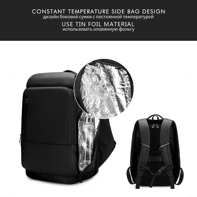 EURCOOL 17 Inch Laptop Backpack For Men Waterproof Functional with USB Charging Backpacks Male Business Men&#39;s Rucksack Mochila