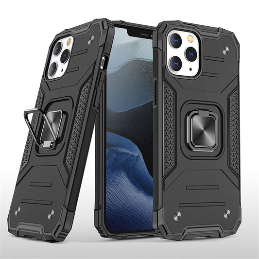 Cases For iPhone 12 Pro Max 11Pro X XS XR 7 8 Plus Phone Shell Kickstand Silicone Shockproof Magnetic Car Holder Ring Phone Case