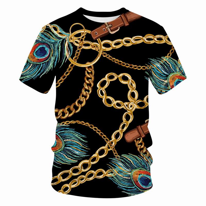 New Summer Chain series t shirt men/women 3D printed casual Harajuku style Fashion hot tshirt streetwear Men clothing tops