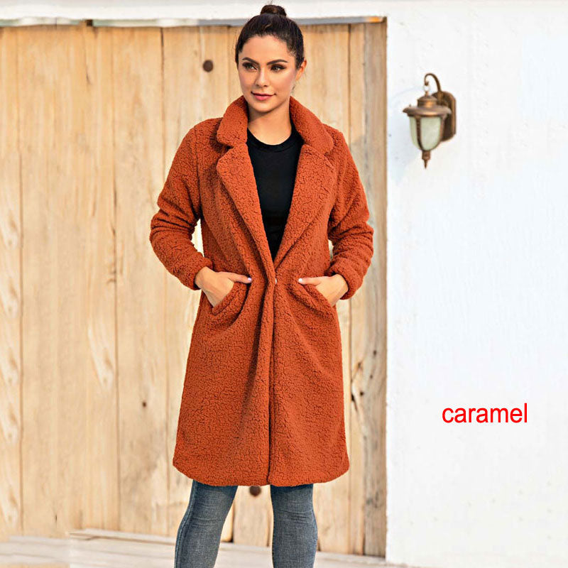 2022 Autumn Long Winter Coat Woman Faux Fur Coat Women Warm Ladies Fur Teddy Jacket Female Plush Teddy Coat  Outwear