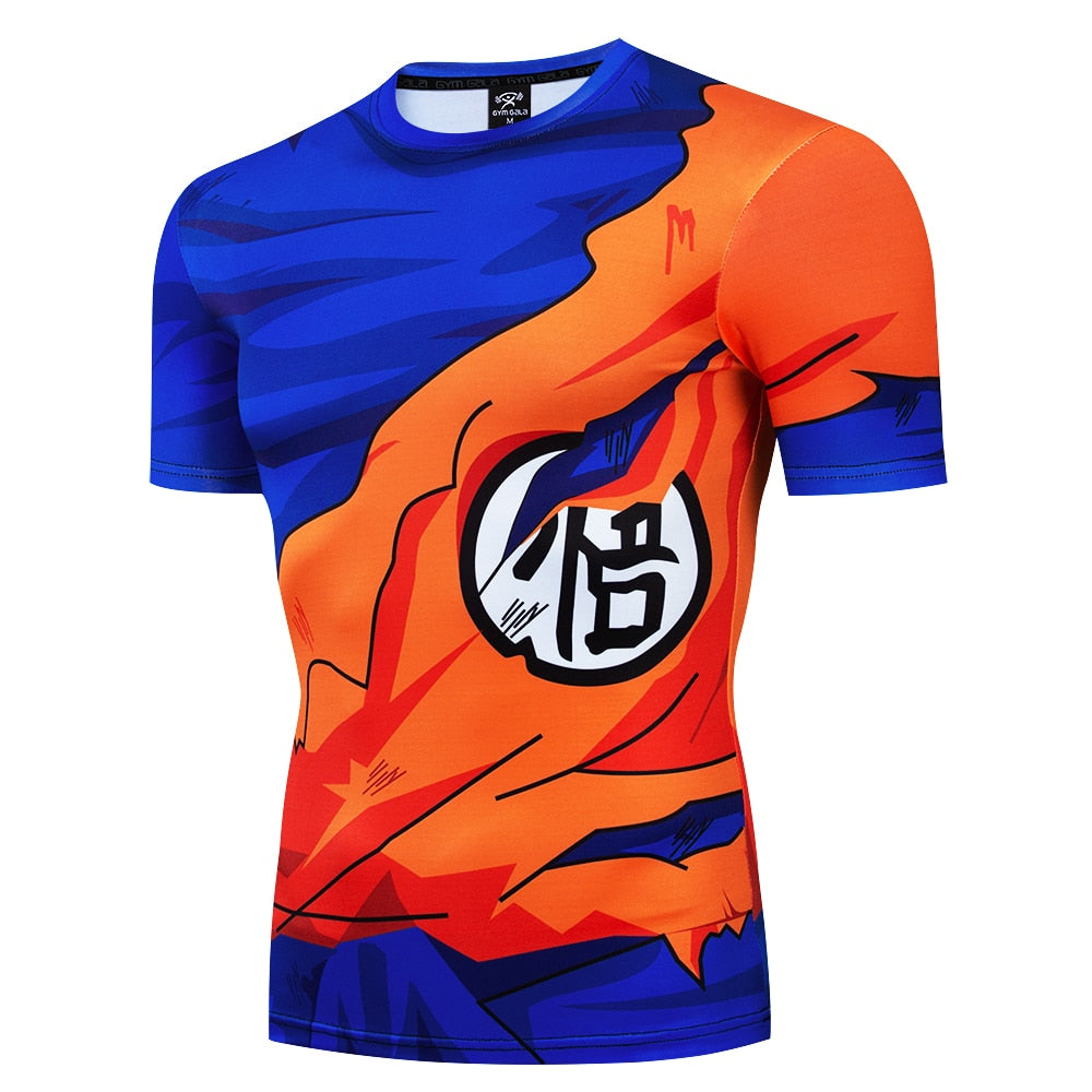 Z Goku Men T-shirt 3D Anime Cartoon Printed Tshirt Goku Image Men's Short Sleeve Casual Comfortable Top Comprehend Sport Shirts