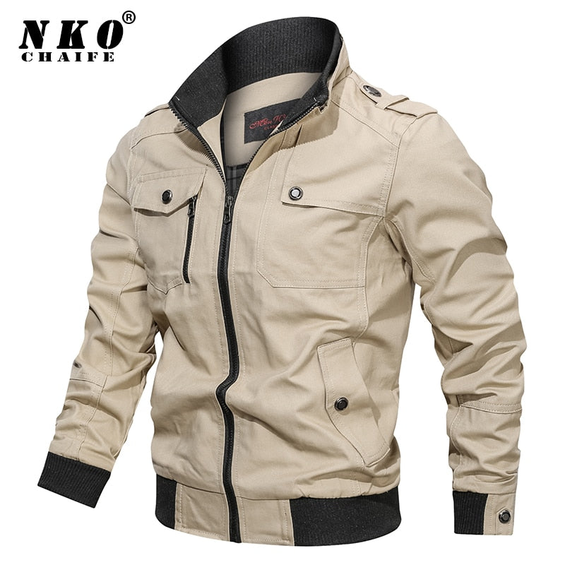 2022 Spring Autumn New Jacket Men Fashion Slim Bomber Windbreaker Jackets Coat Men&#39;s Clothing Tactics Military Casual Jacket Men