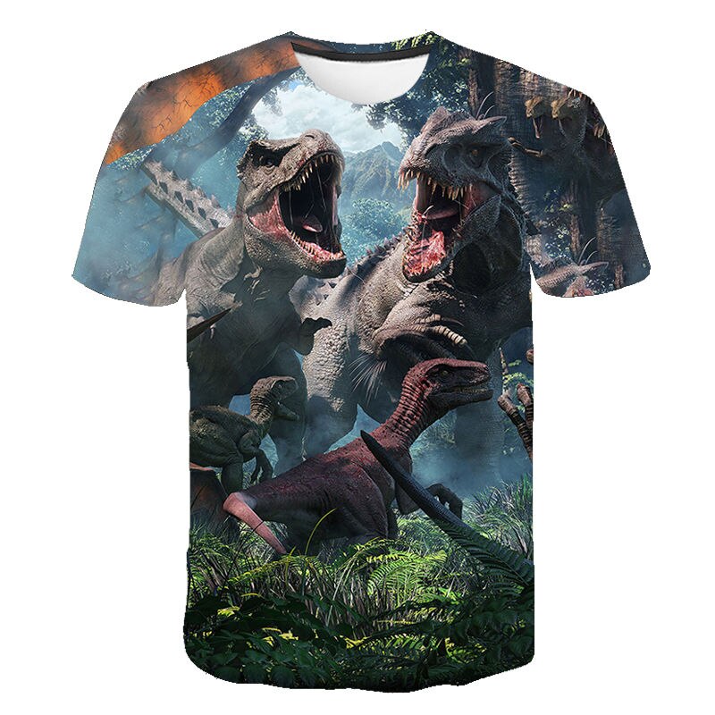 New Jurassic Park 3D Print T-shirt Jurassic World Dinosaur Men Women Fashion T Shirt Kids Children Tshirt Tops Boy Girl Clothing