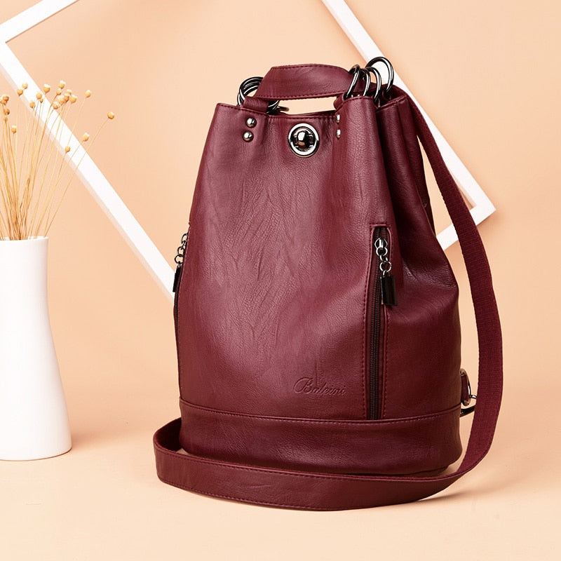 New Women Backpack High Quality Leather Backpacks School Bags for Teenage Girls Brand Luxury Shoulder Bag Bagpack Mochila