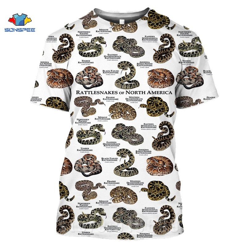 Anime 3D Print Game Horror Animal Snake T Shirt War Men's T-shirts Women's Fashion Harajuku Shirts Homme Oversized Cobra Tshirts