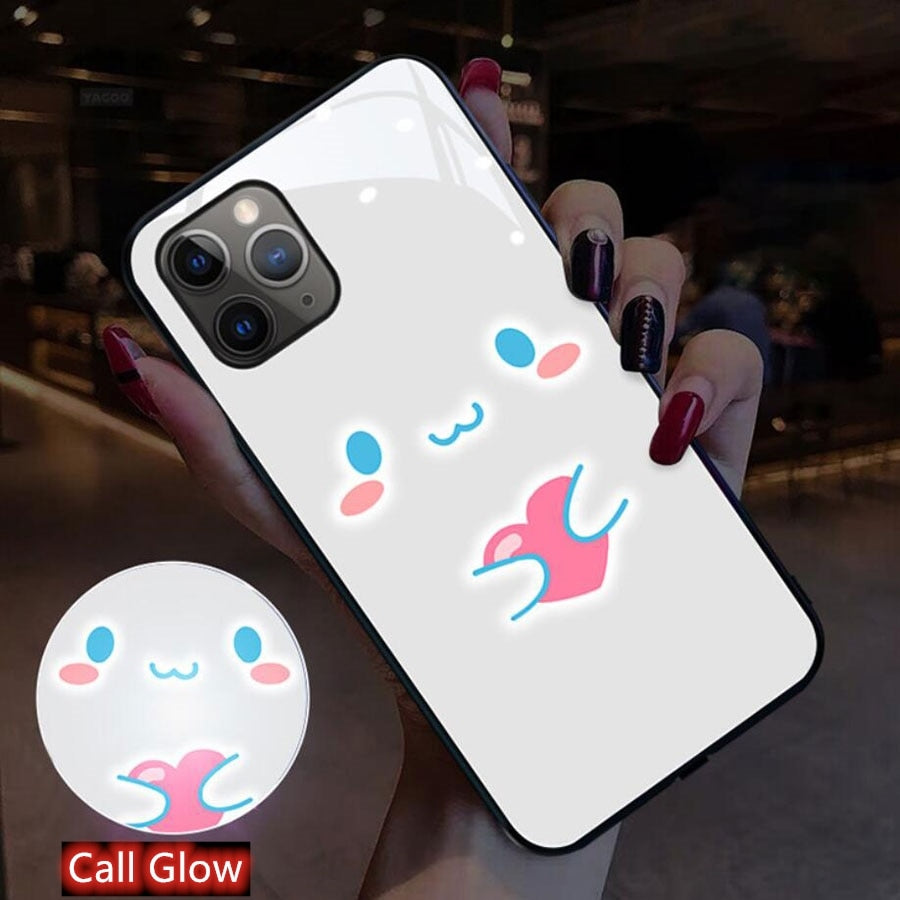 Call Light Up Led Flash Phone Cases For iPhone 11 8 7 6 6s Plus XS Max XR X SE 2020 Luminous Back Cover Accessories