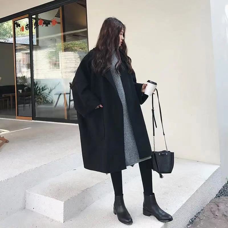 Spring Women Long Trench Coat Korean Luxusy Casual Loose Coat Solid Color Cloak Thin Black 2022 Thin Women Windbreaker Coat