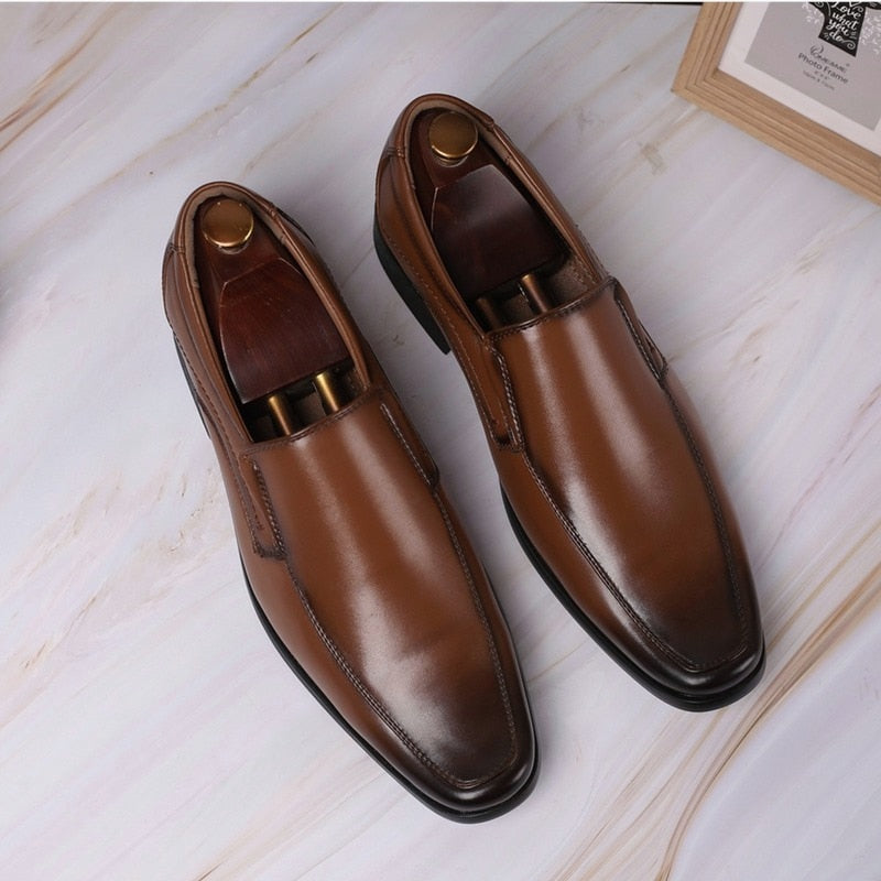 Classic Business Men&#39;s Dress Shoes Fashion Elegant Formal Wedding Shoes Men Slip on Office Oxford Shoes for Men Туфли мужские