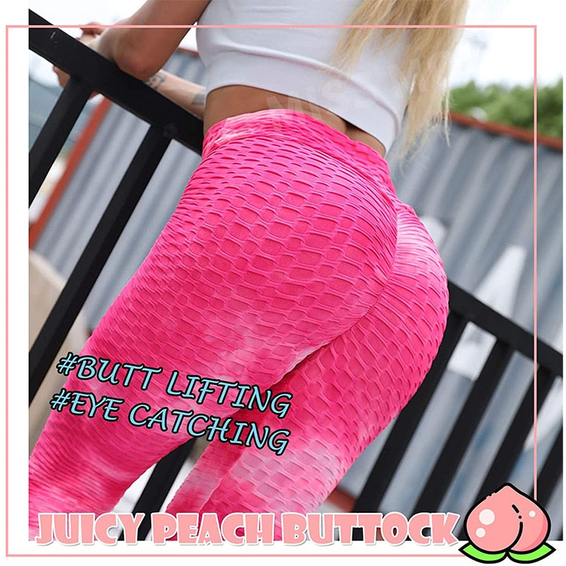 Women High Waist Workout Leggings Seamless Tie Dye Fitness Legging Butt Lifting Scrunch Stretch Legins Gym Sports Slim Pants