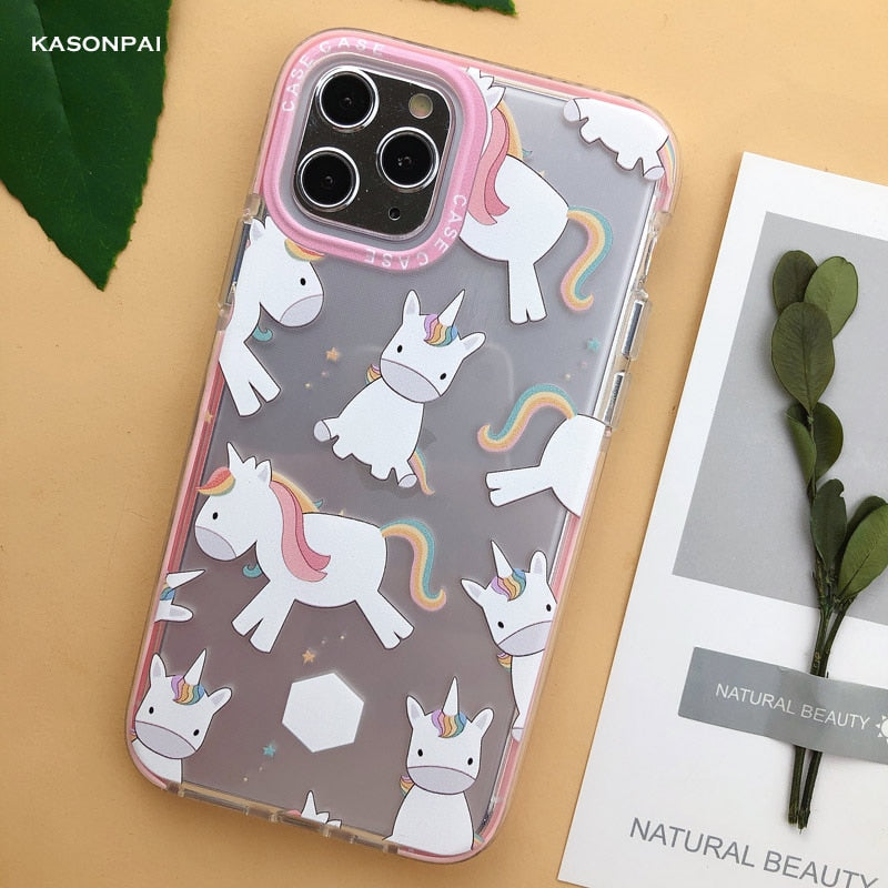 Cartoon Cat Dog Cute Animal Phone Cases For iPhone 11 13 12 Pro XR XS Max X 7 8 Plus Shockproof Clear Soft TPU Back Cover Case