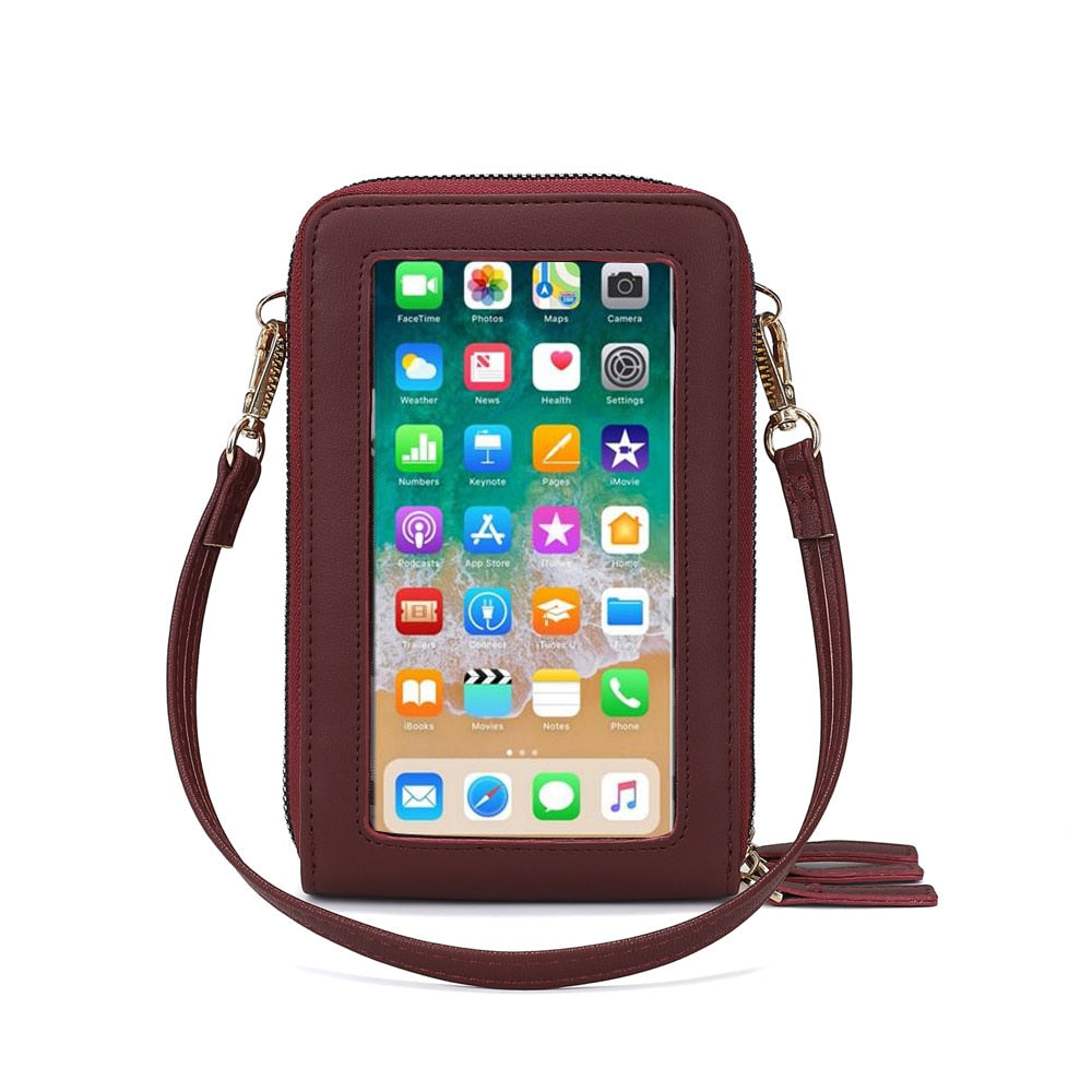 Crossbody Cellphone Purse Women Touch Screen Bag RFID Blocking Wallet Handbag Shoulder Strap